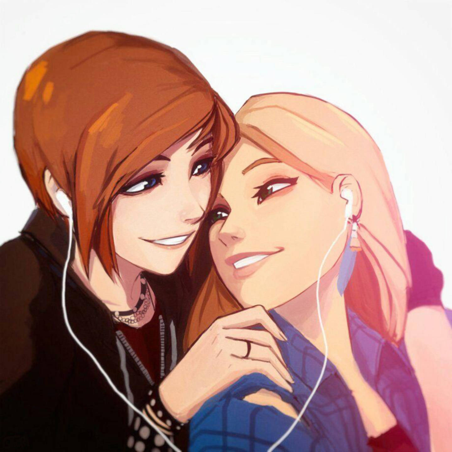 Anime-lesbiske Chloe og Rachel Bakgrunner