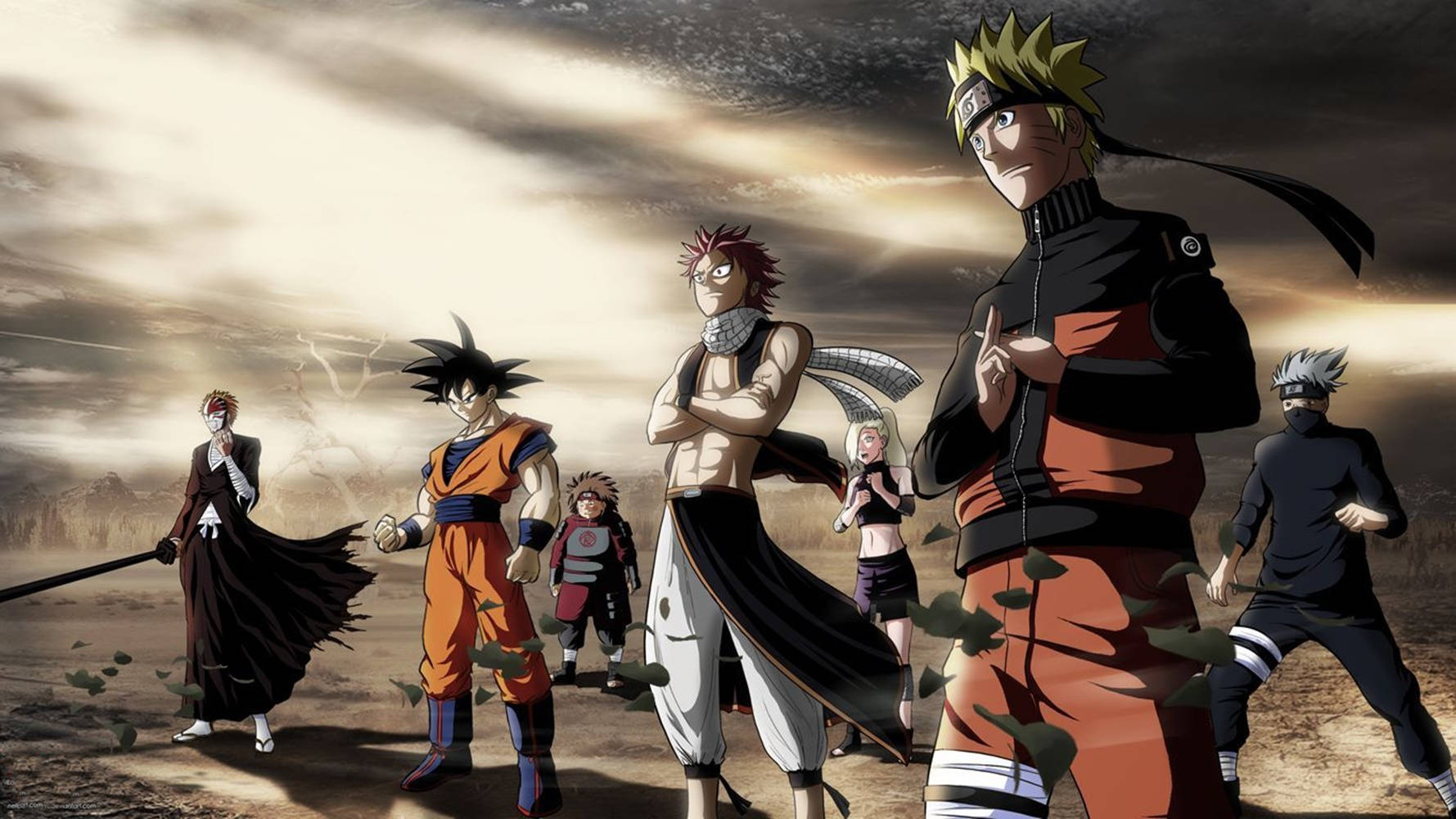 Anime Naruto og andre shonen-karakterer Bakgrunner