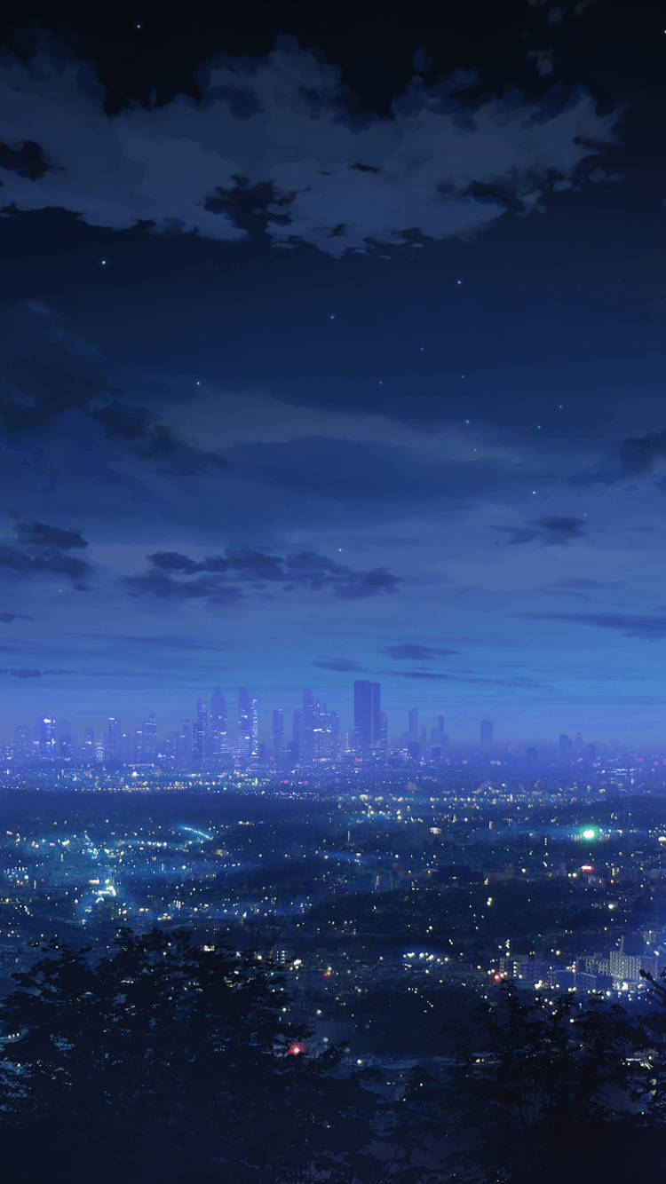 Anime-natt med estetisk by Bakgrunner