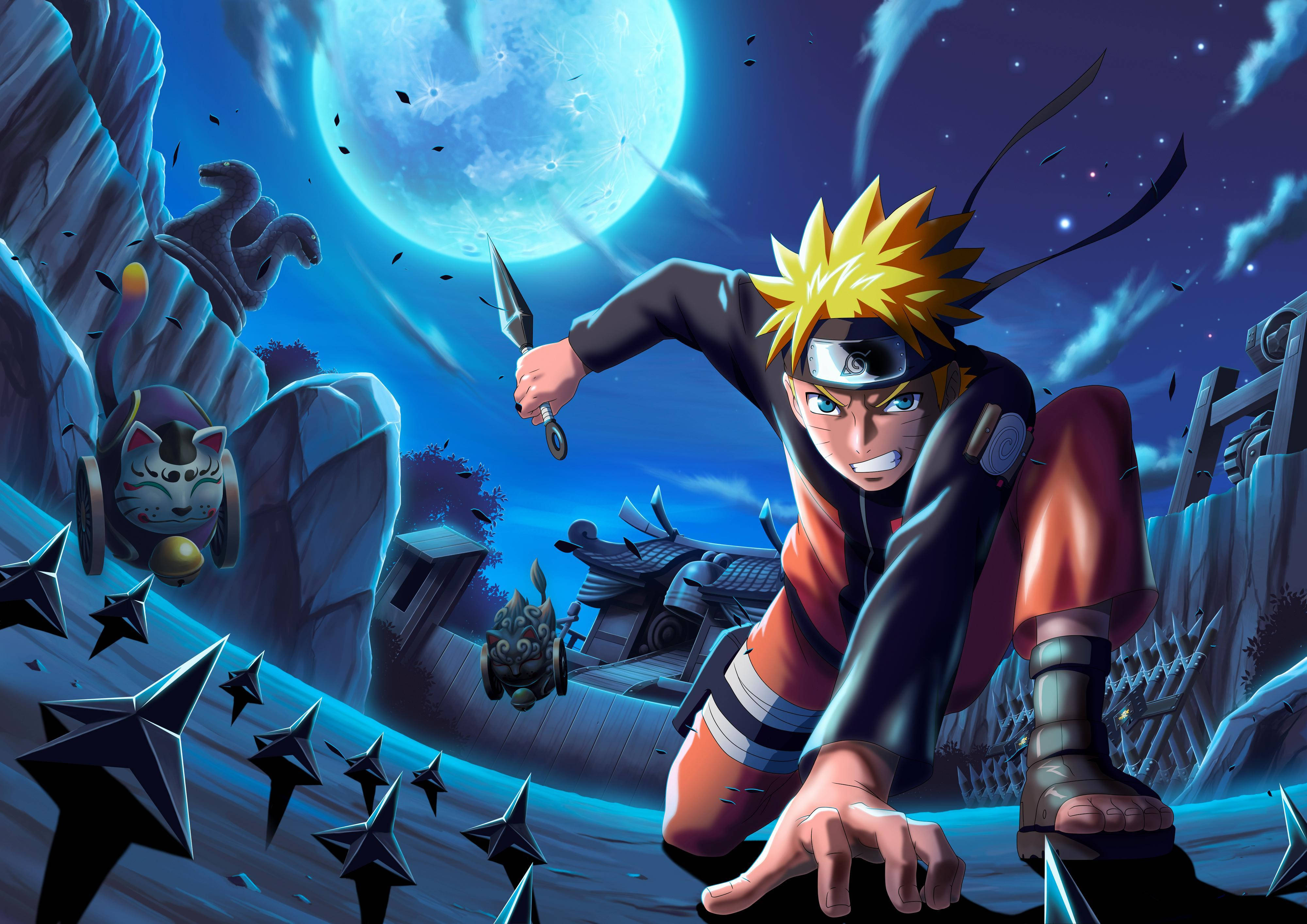 Anime Ninja-karakteren Naruto Bakgrunner