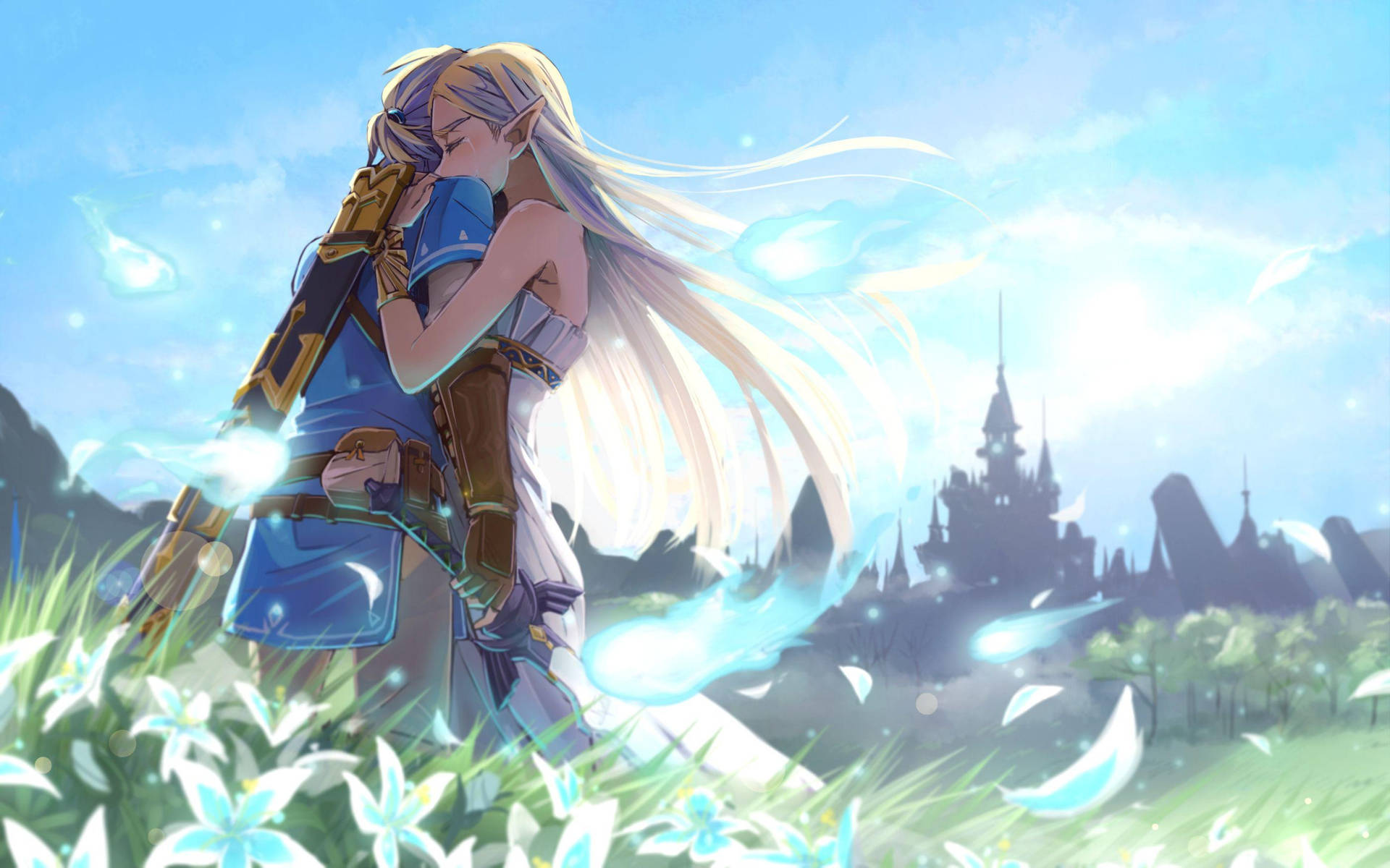 Anime-par omfavner Zelda