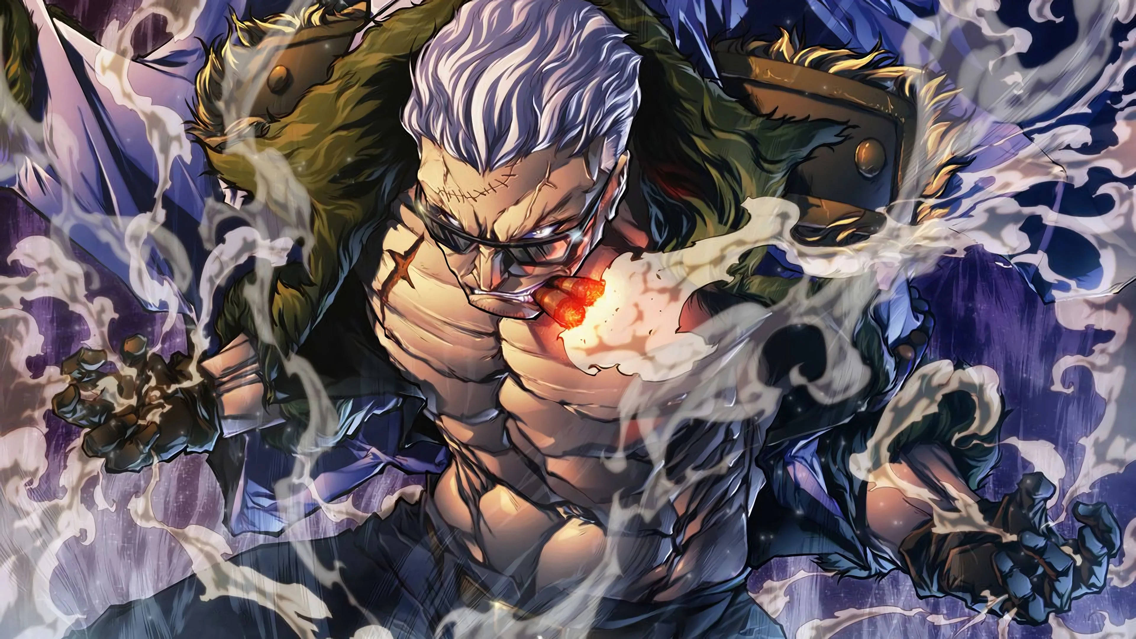 Anime-profil Røyker Bakgrunner