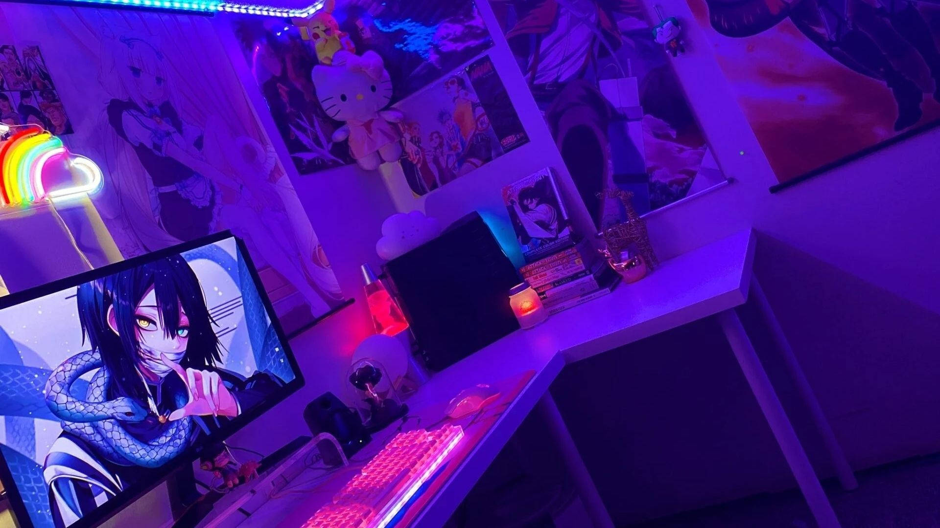Anime-rom med LED Bakgrunner
