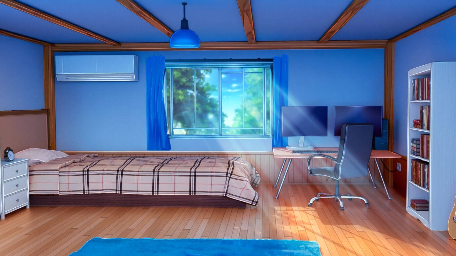 Anime-rom solstråler Bakgrunner