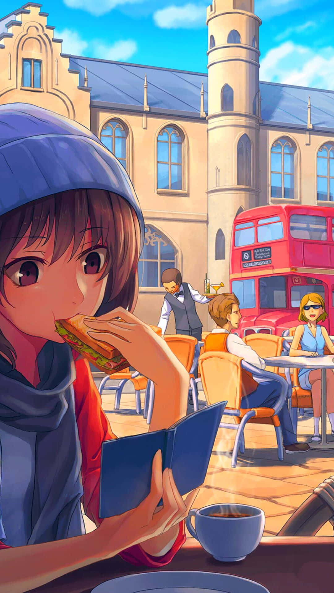 Anime Sandwich Café Bakgrunn Bakgrunner