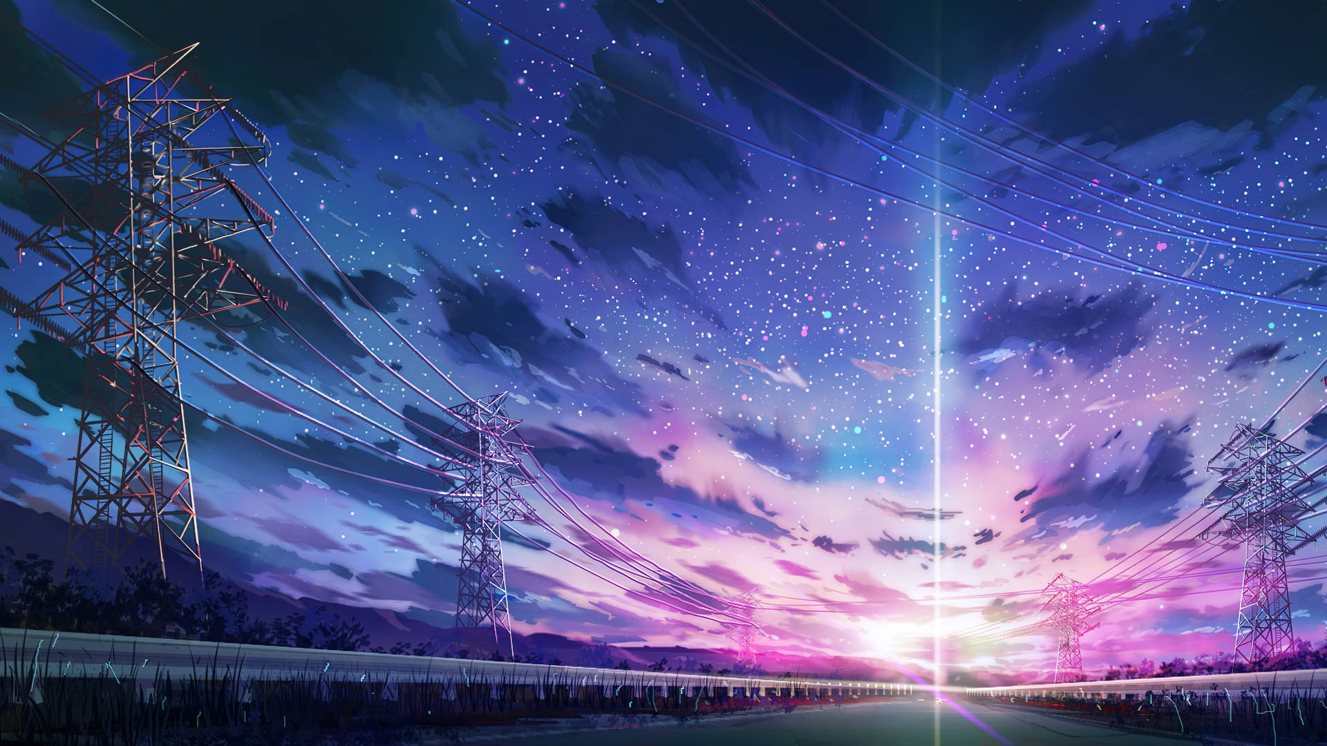 Anime Scenery 4K Lys Bakgrunner