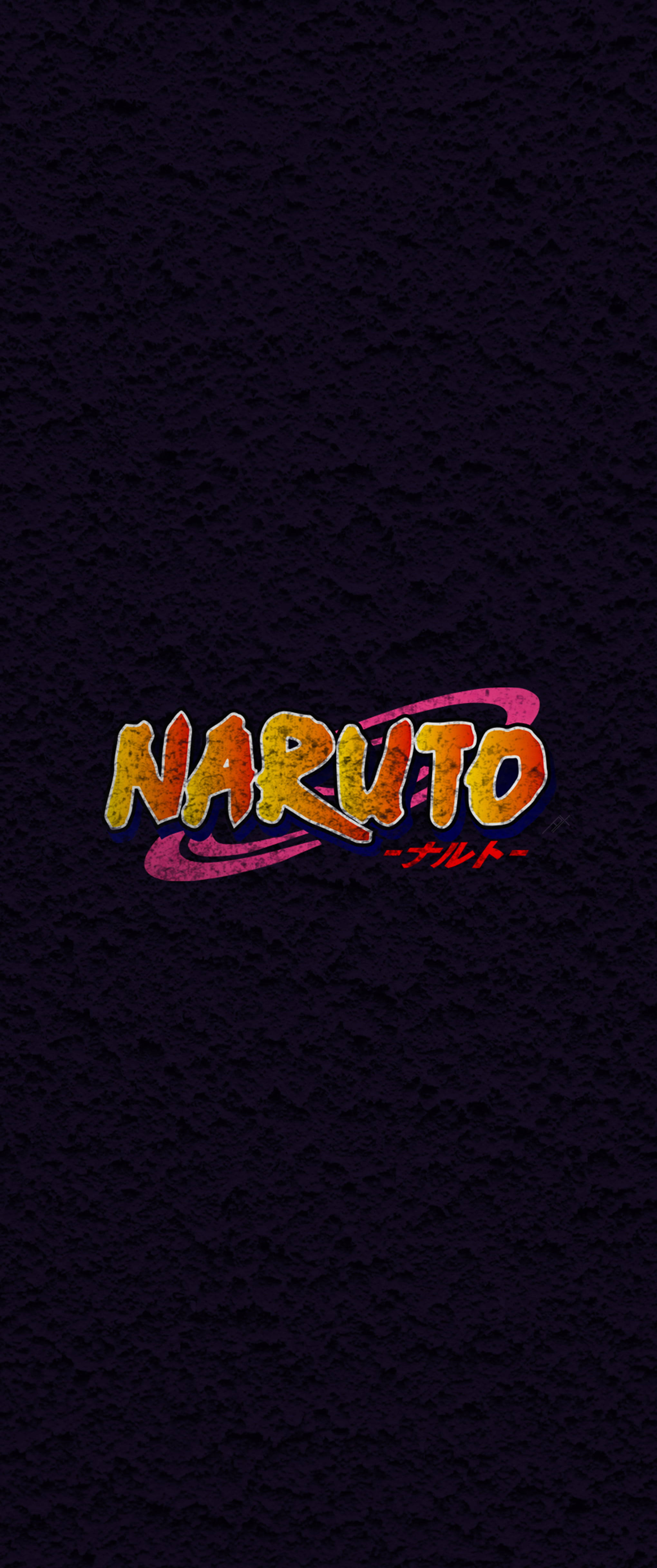 Anime-symboler Naruto-logo på svart Bakgrunner