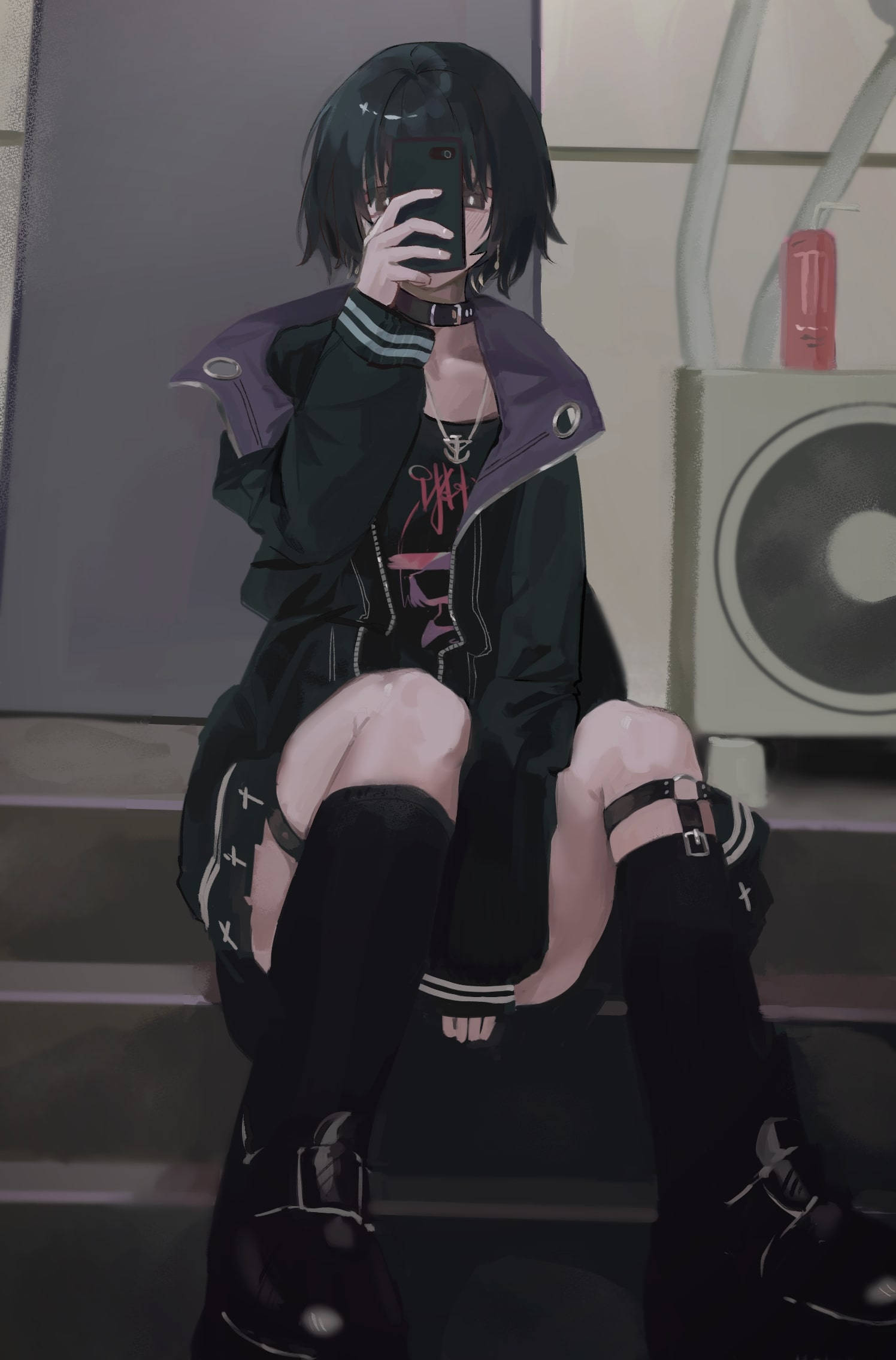 Anime-telefon Gotisk Bakgrunner