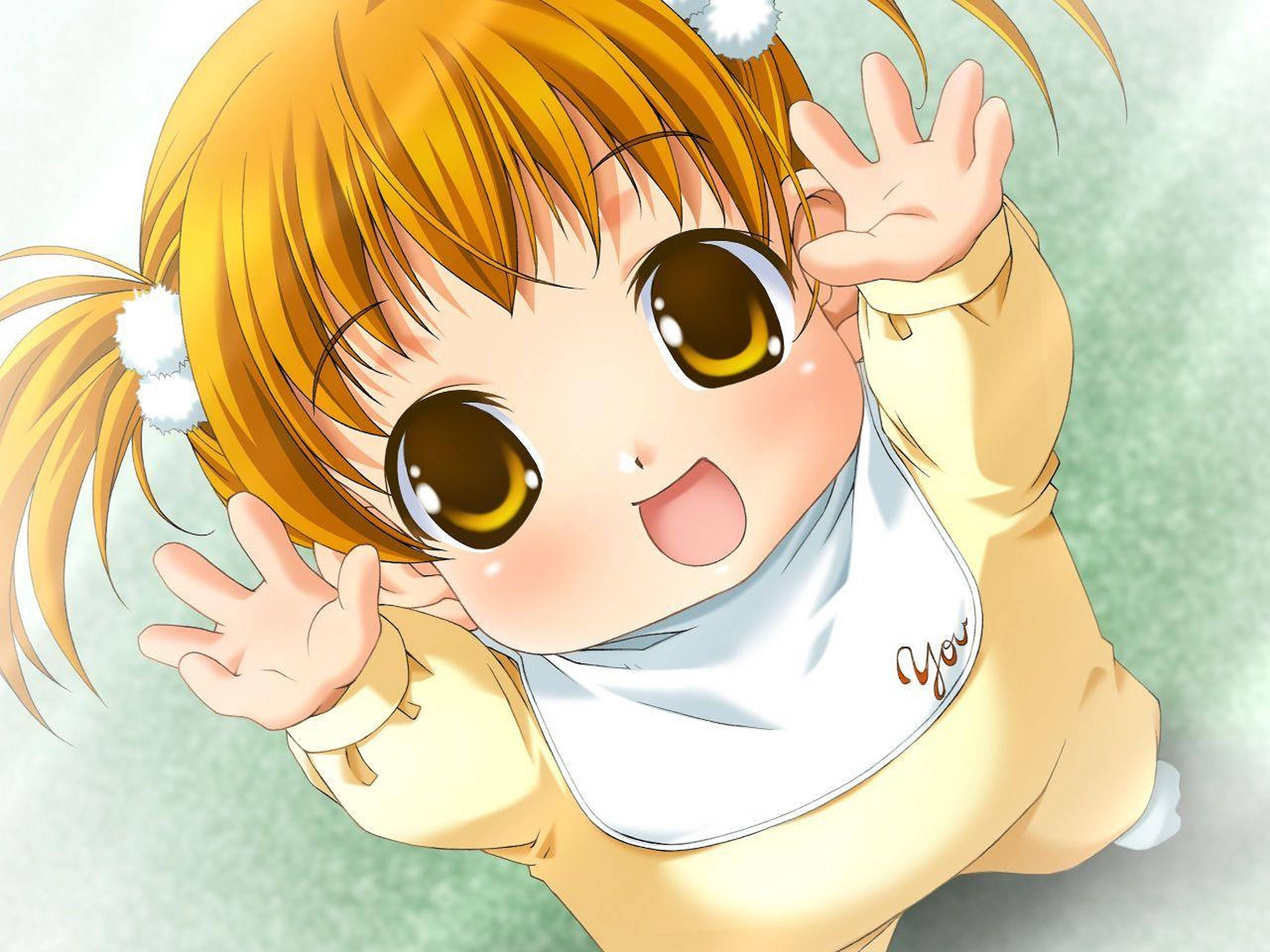 Animebaby i heldress Bakgrunner