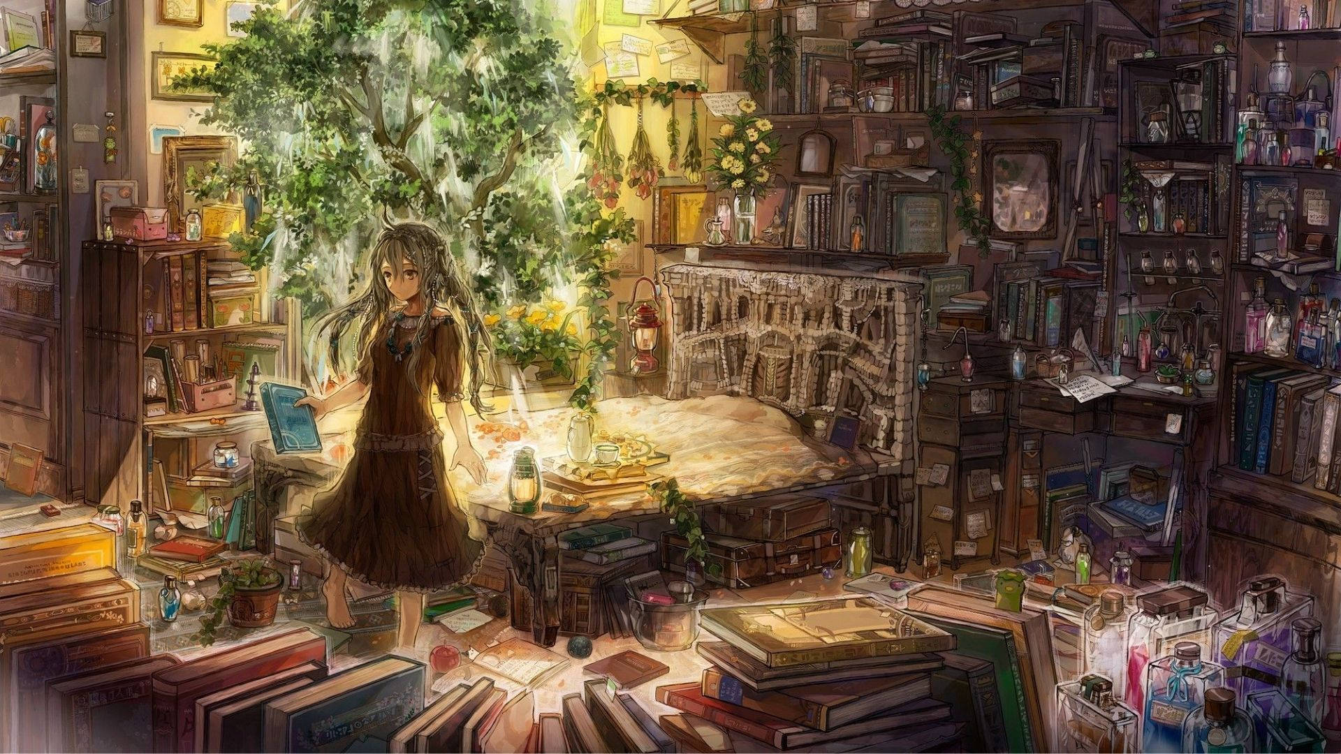 Animebibliotek Bakgrunner