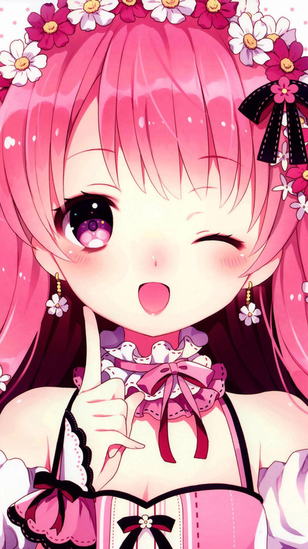 Animefigur for jente-telefon Bakgrunner