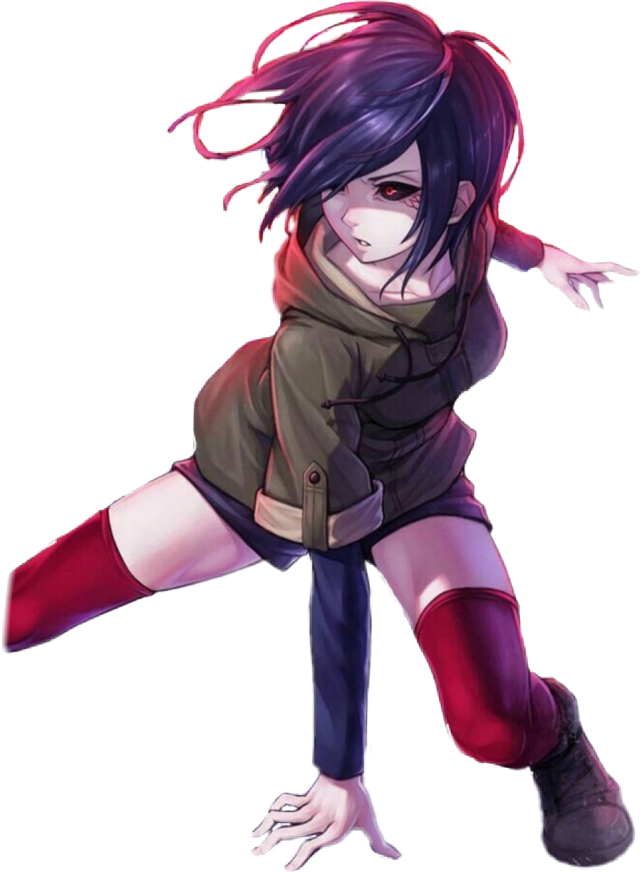 Animefigur i actionpositur Bakgrunner