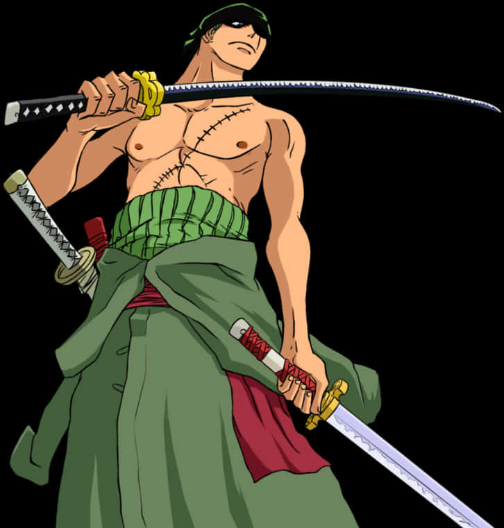 Animefigur med sverd Bakgrunner