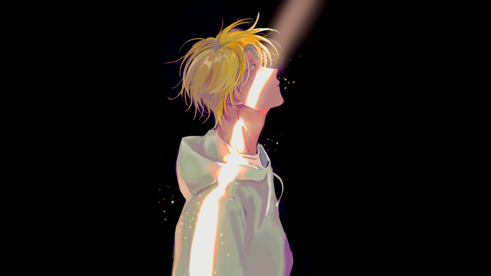 Animefigurer Banana Fish Bakgrunner
