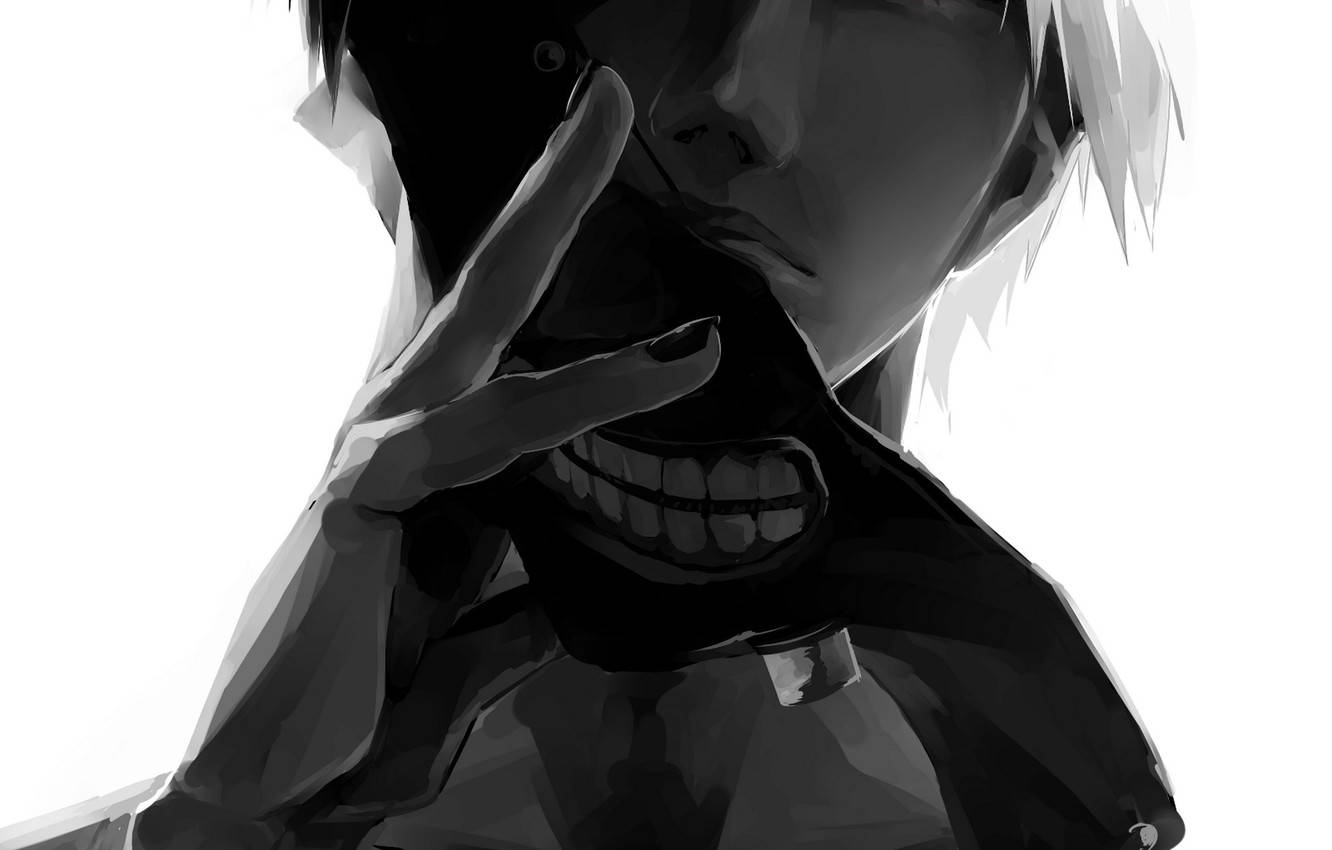 Animegutt Mørk Kaneki-maske Bakgrunner