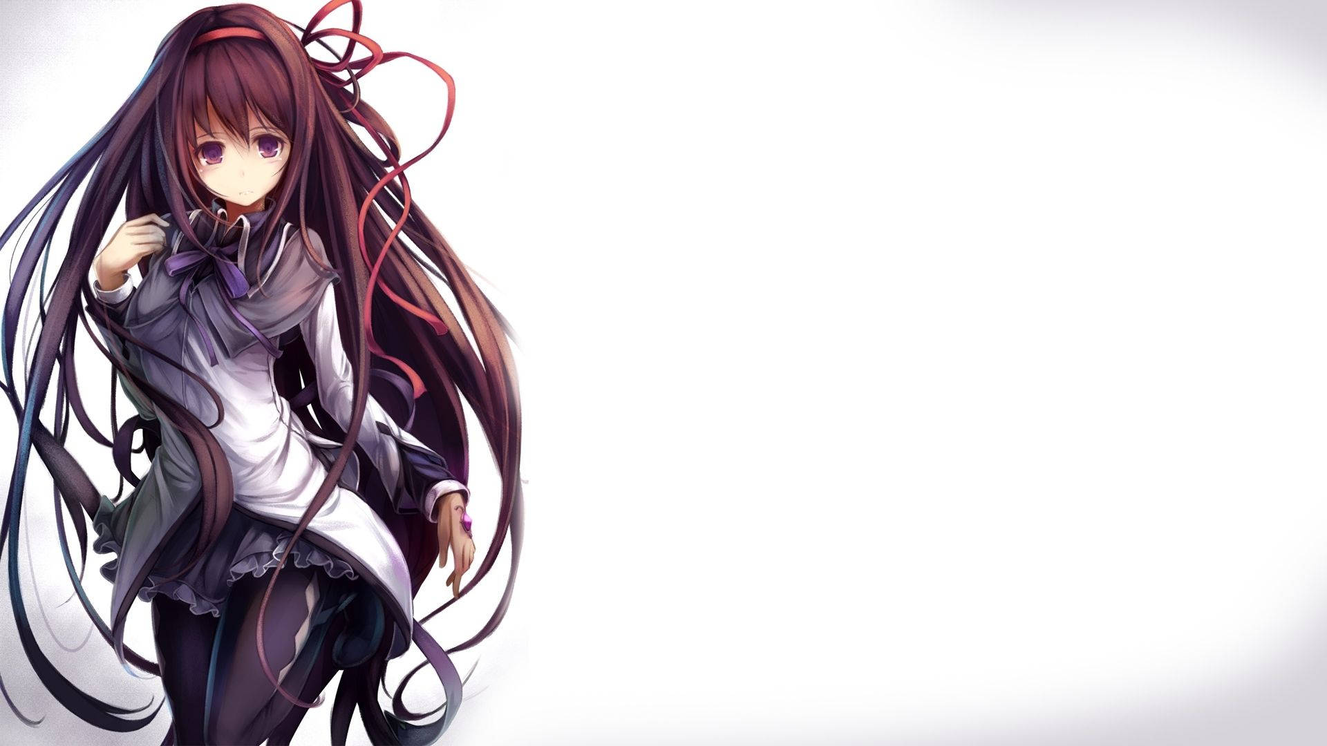 Homura Akemi fra Puella Magi Madoka Magica, animejente bakgrunnsbilde