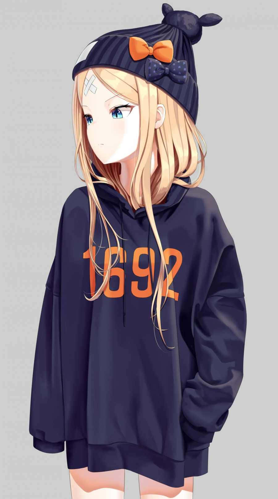 Animejente i en myk hettegenser Bakgrunner