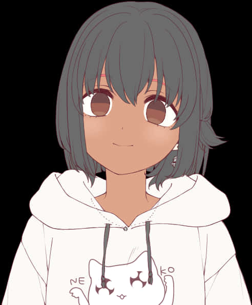 Animejente i hvit hettegenser Bakgrunner