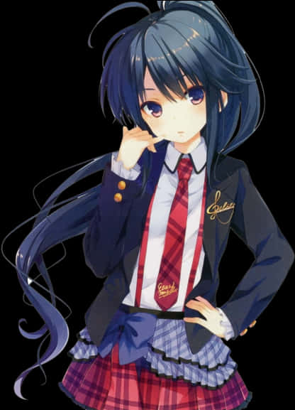 Animejente i skoleuniform Bakgrunner