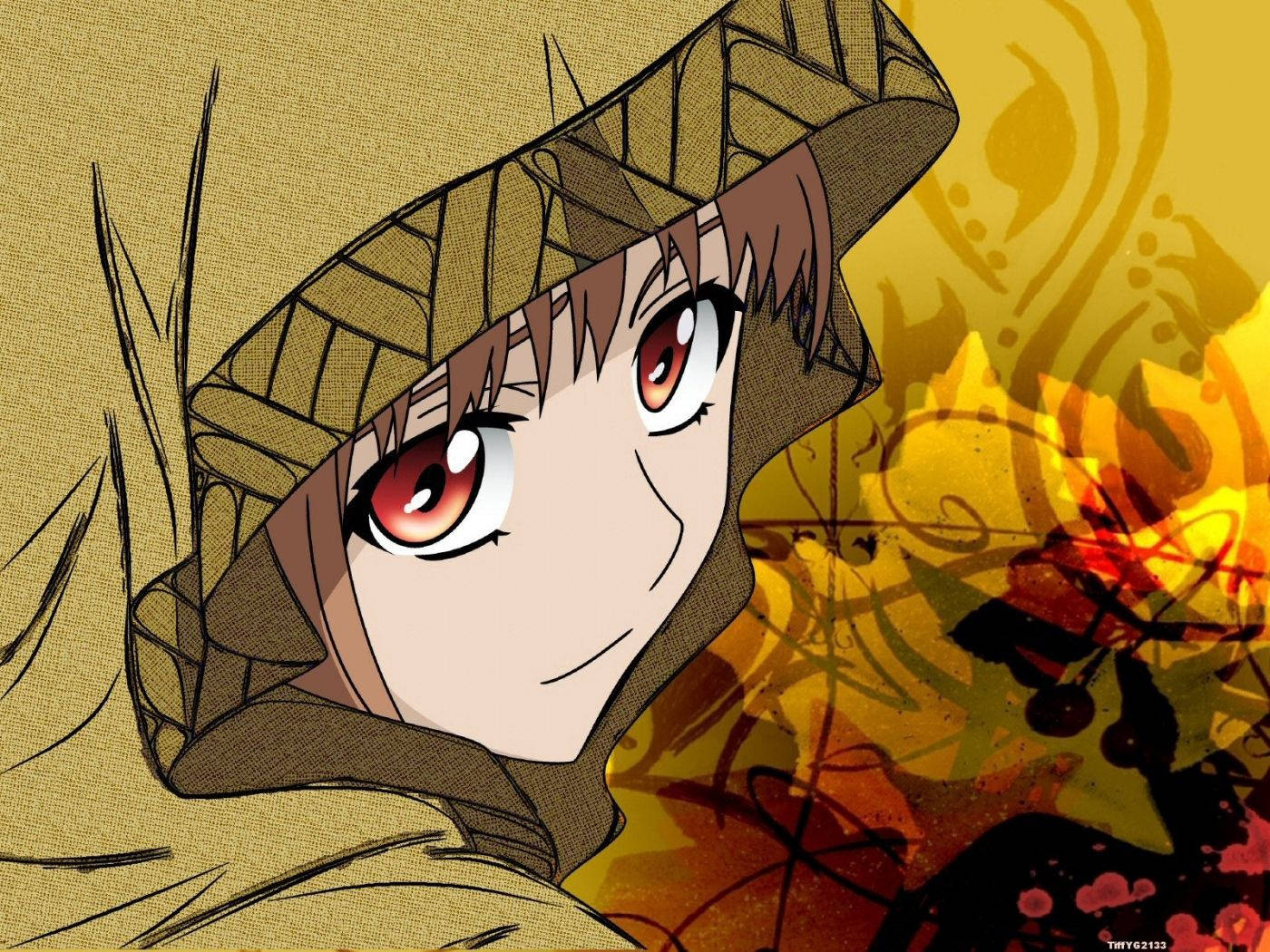 Animejente kledd i en brun kappe, klar til å begi seg ut på en ny reise Bakgrunner