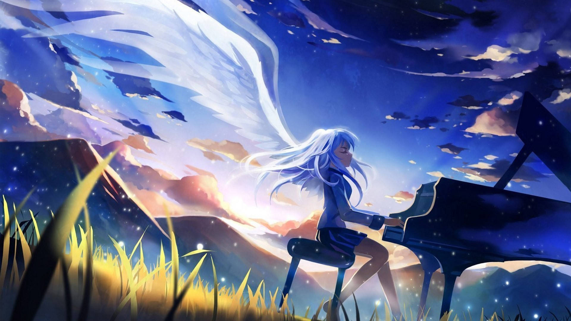 Animekarakterer Angel Beats! Bakgrunner