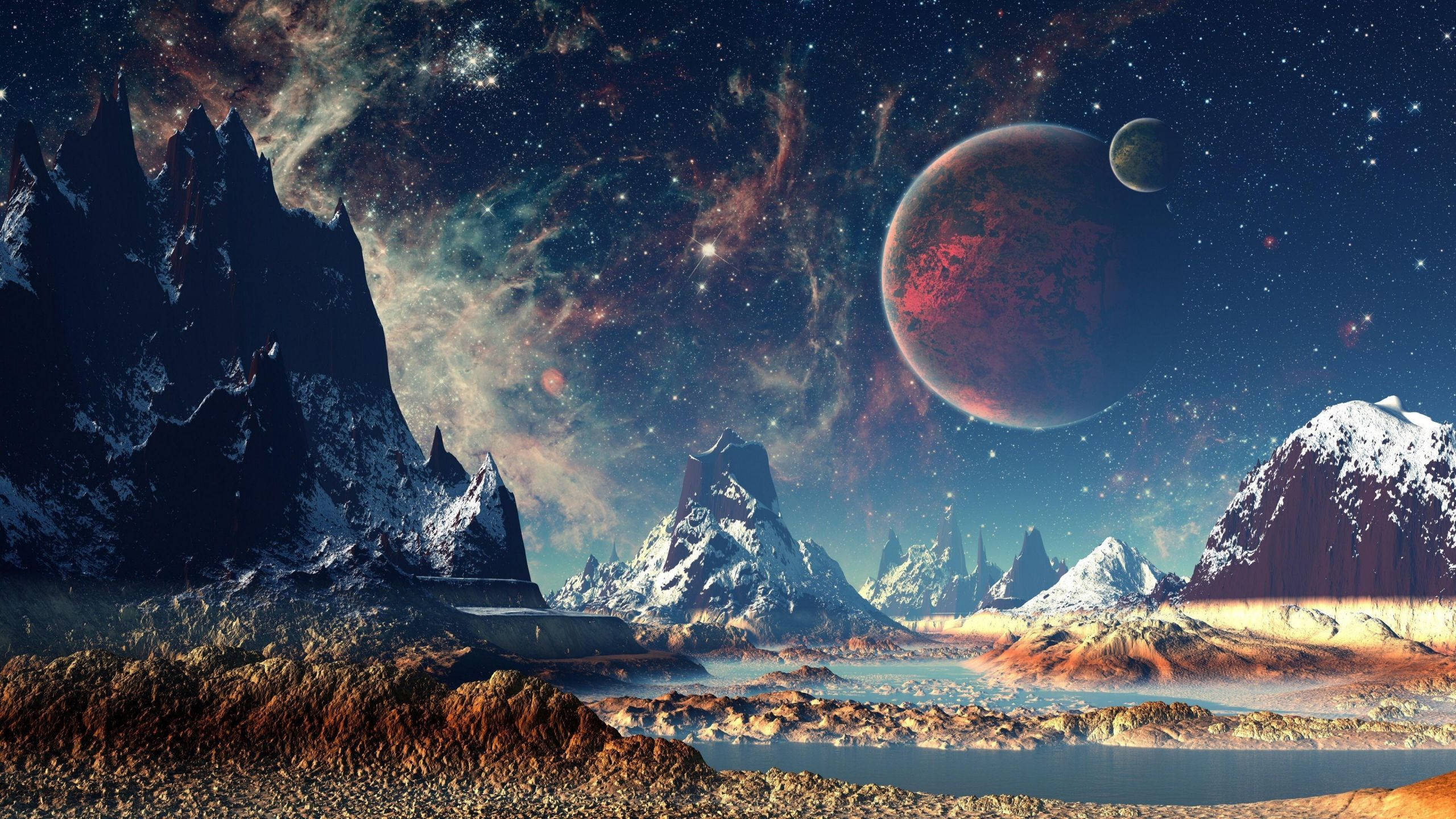 Annen planet i verdensrommet 2560x1440 Bakgrunner