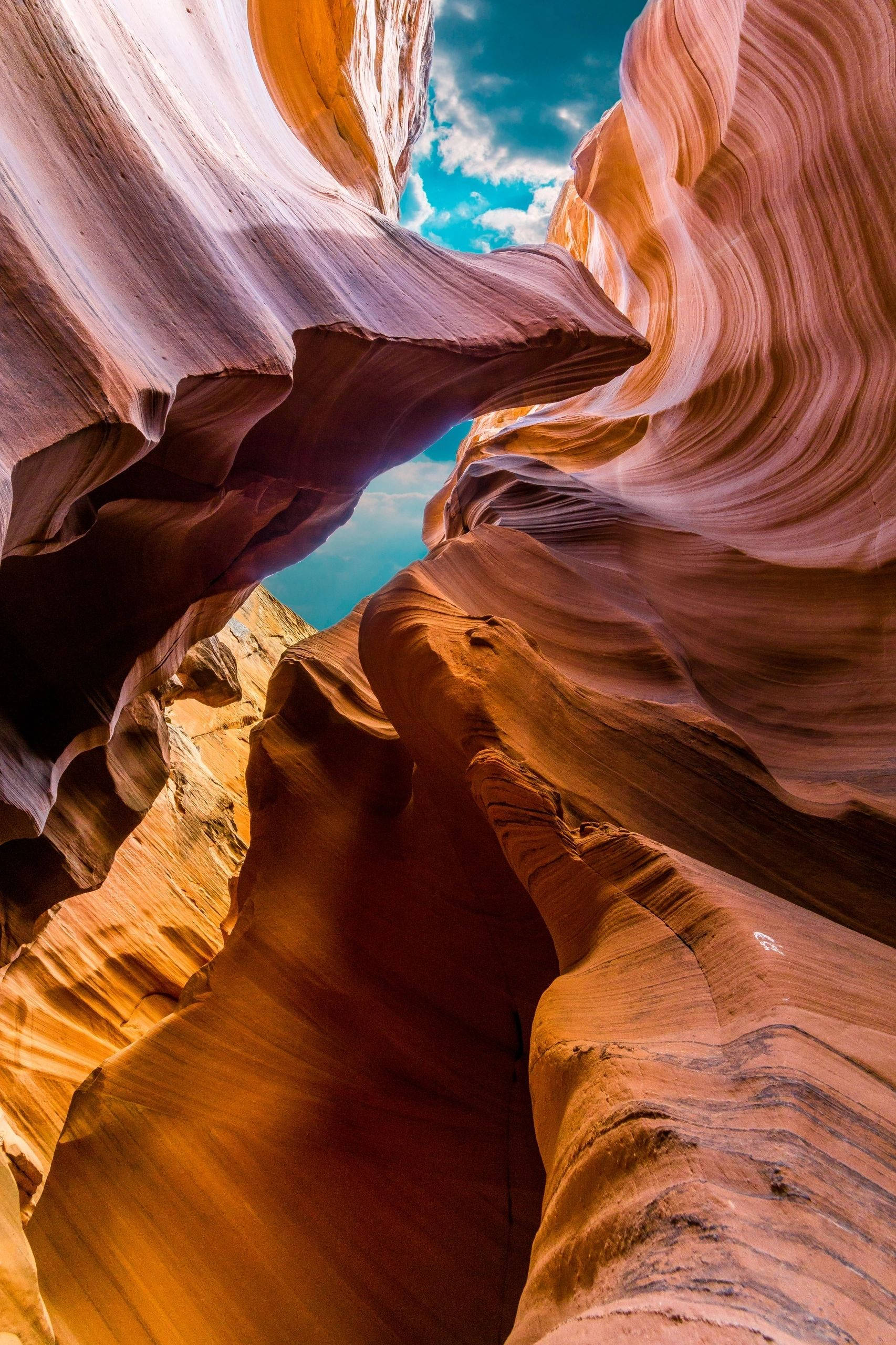 Antelope Canyon blå himmel Bakgrunner