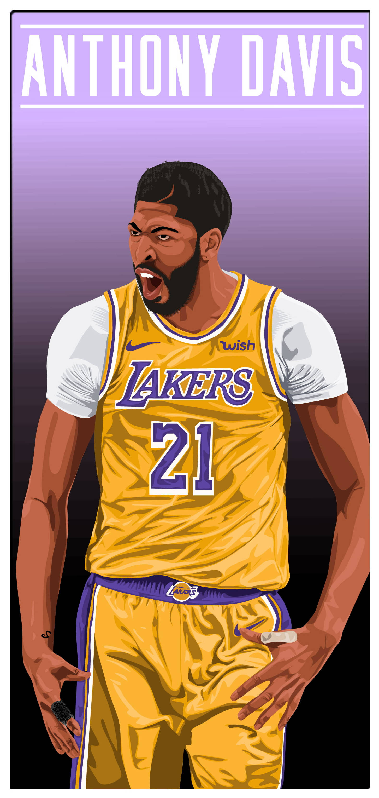 Anthony Davis Vektorkunst Bakgrunner