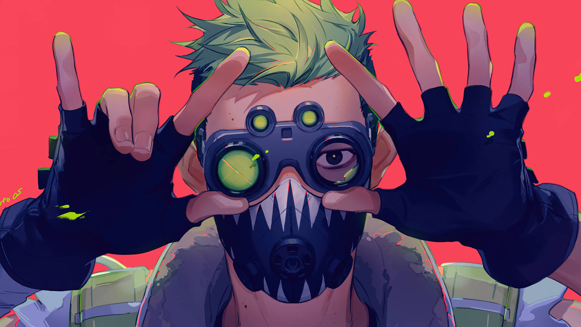 Apex Legends Octane Ett Øye — Skrivebords-GIF Bakgrunner