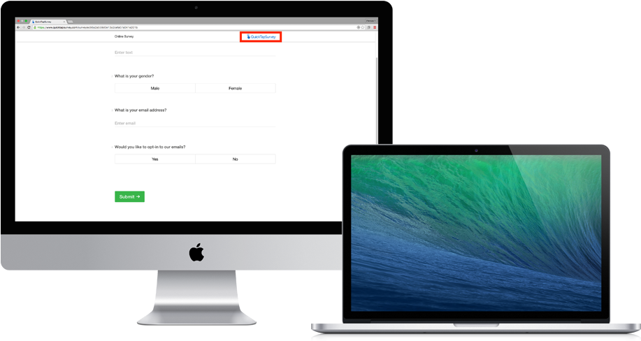 Apple iMac og MacBook som viser grafikk Bakgrunner
