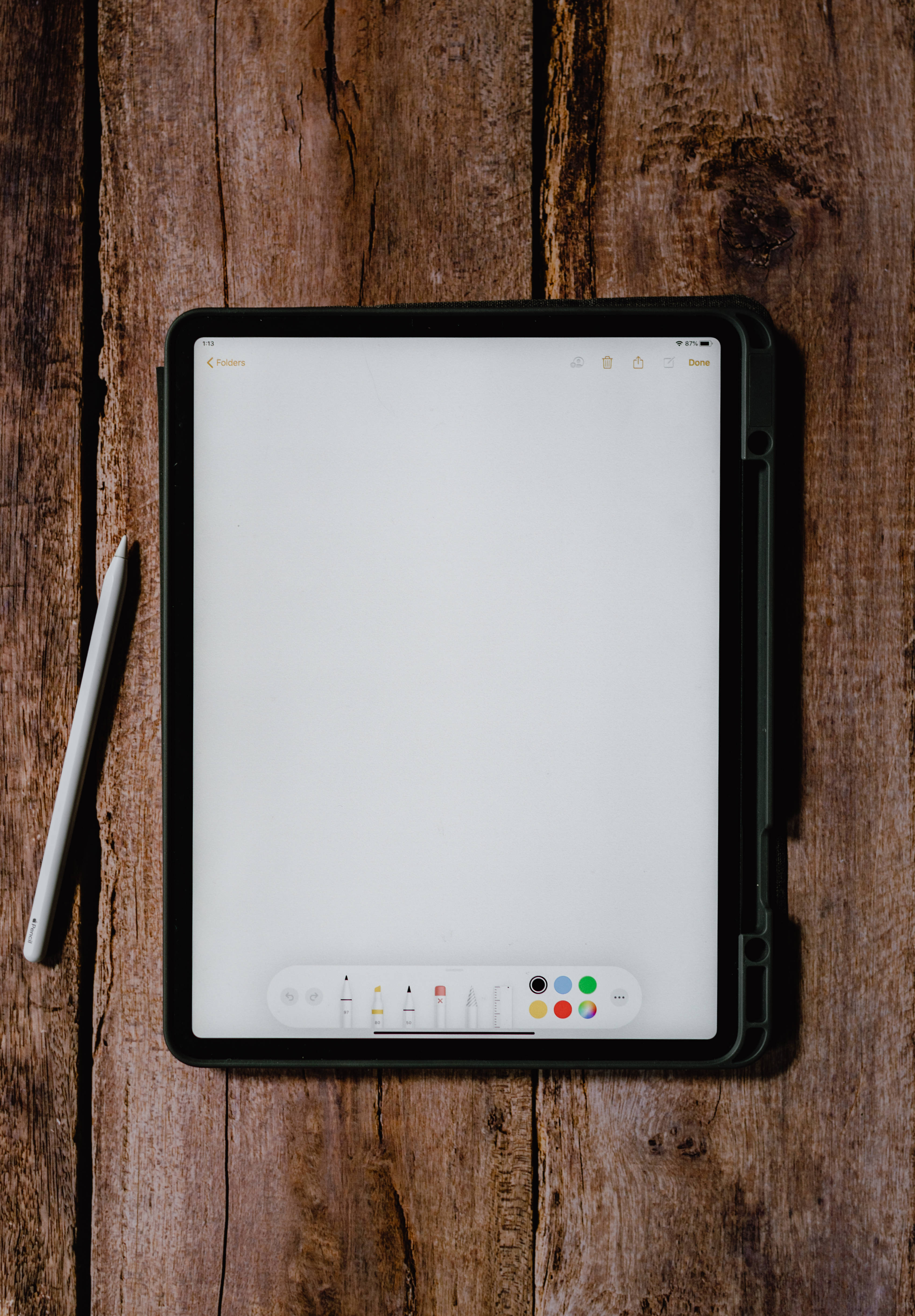 Apple iPad Pro med tegneapp Bakgrunner