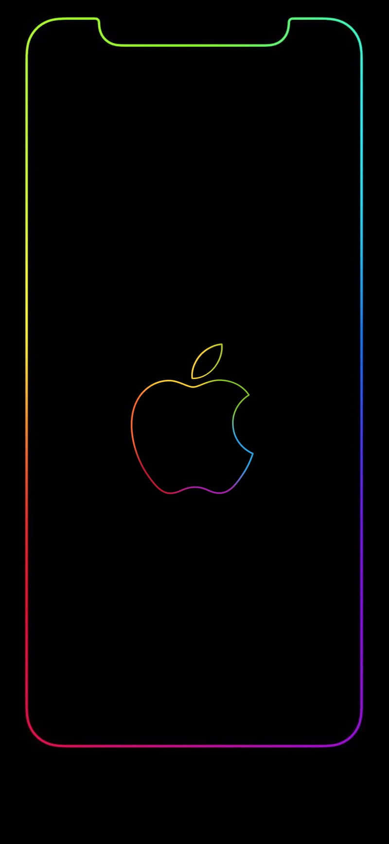 Apple iPhone X Neon-logo Bakgrunner