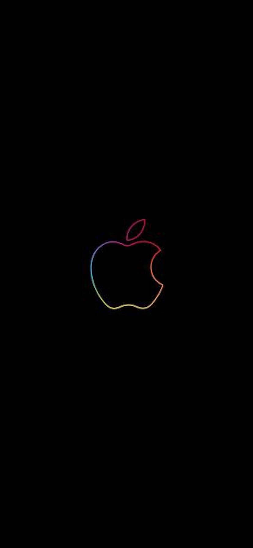 Apple iPhone XR med livfulle regnbuekanter Bakgrunner