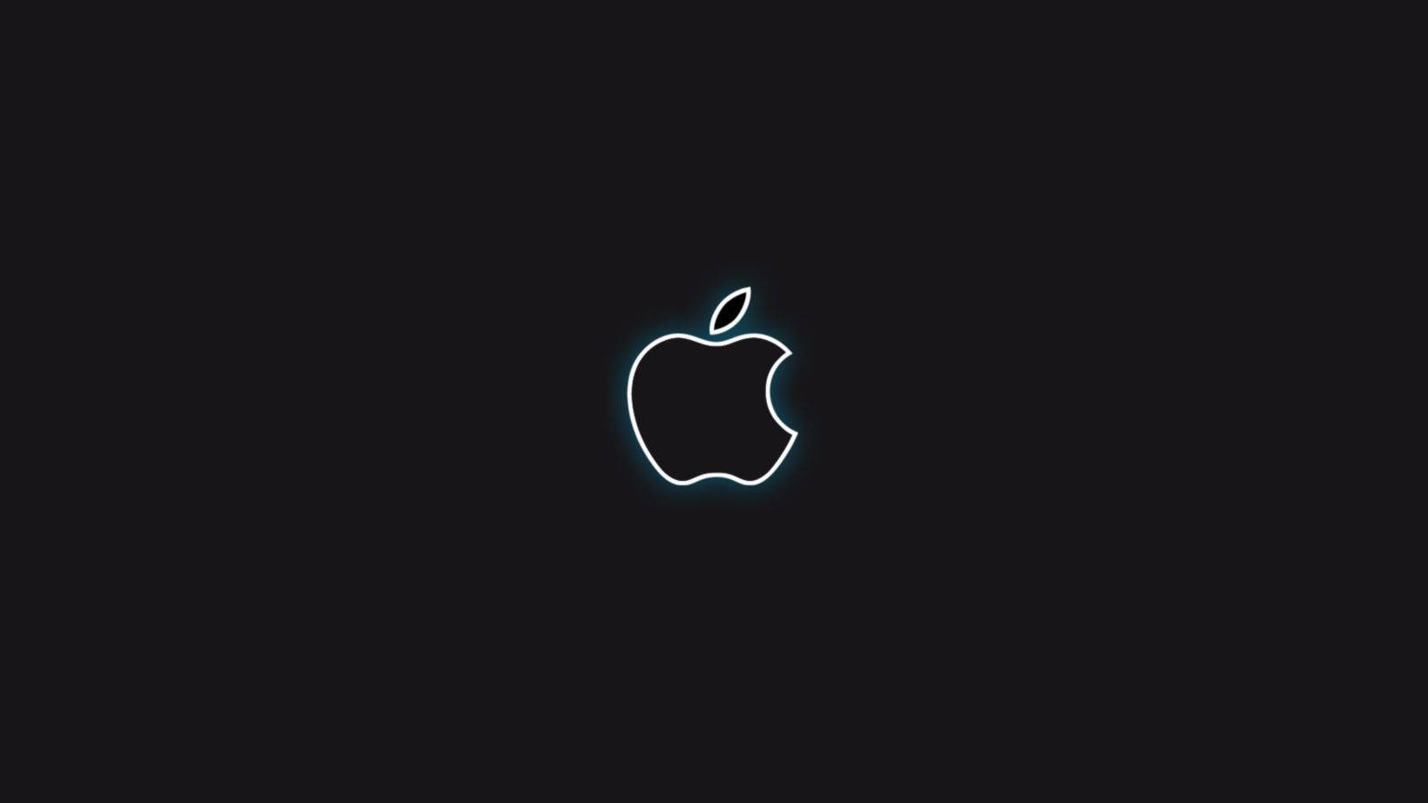 Apple-logo svart bakgrunn Bakgrunner