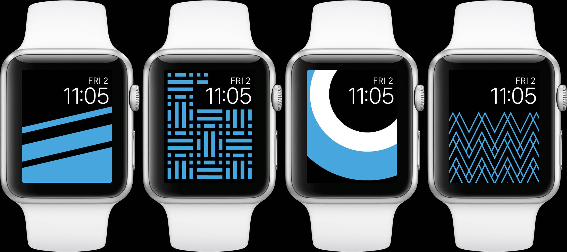 Apple Watch blå-tema grensesnitt Bakgrunner