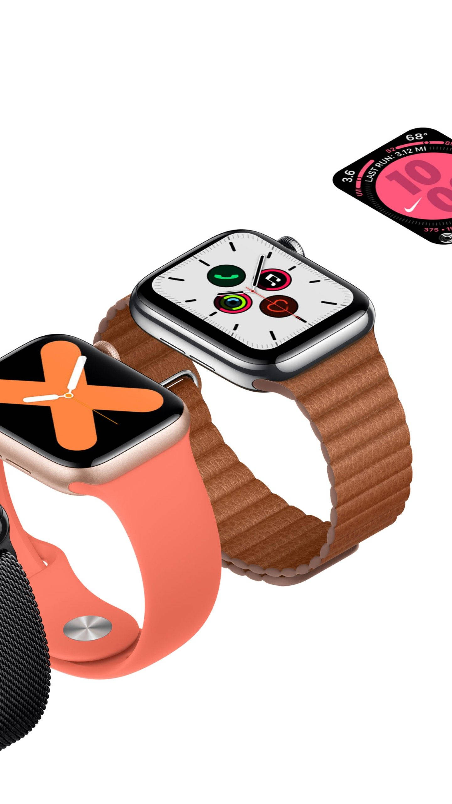 Apple Watch Lakserosa Gummireim Bakgrunner