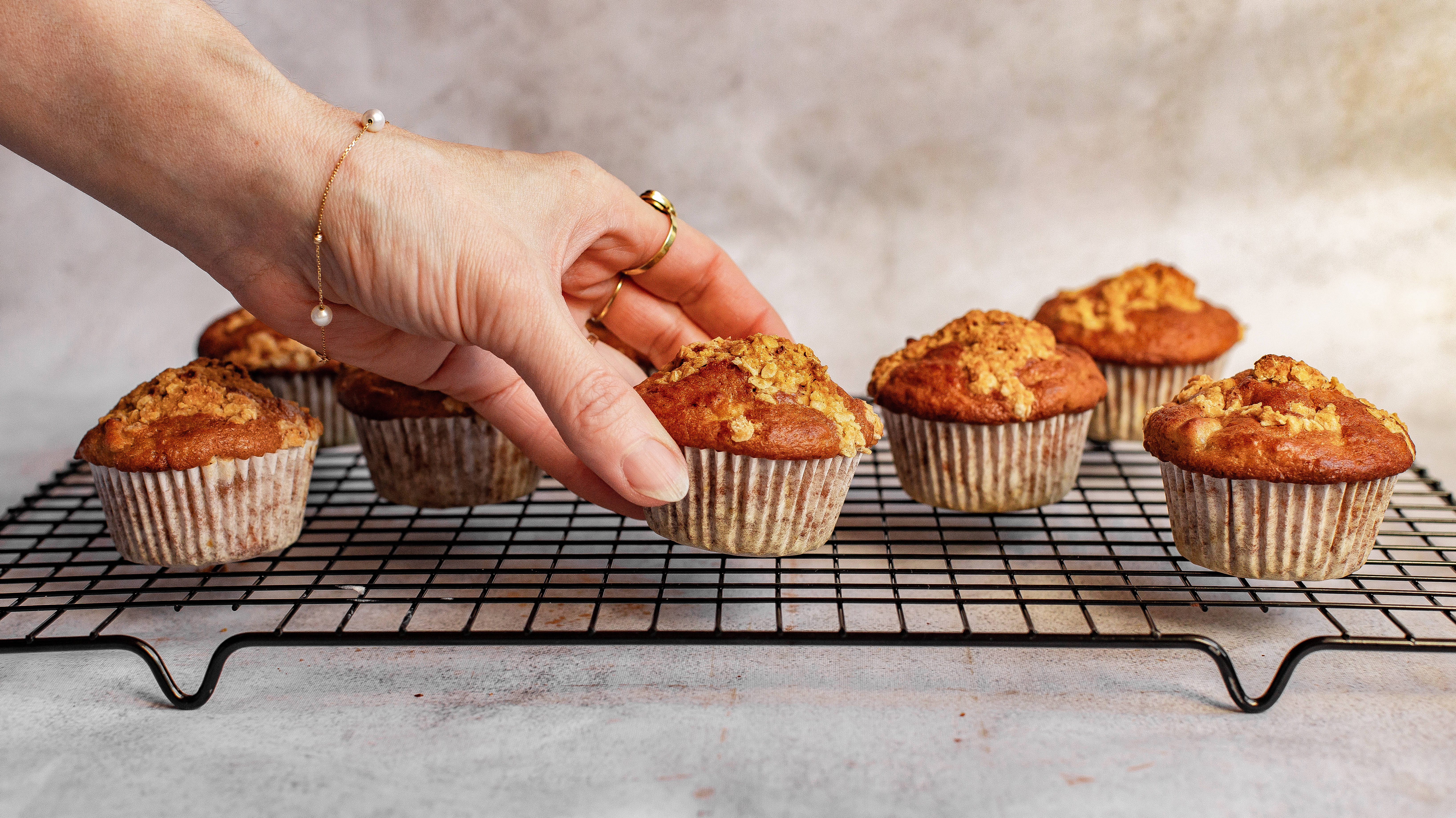 Aprikost ristede muffins Bakgrunner