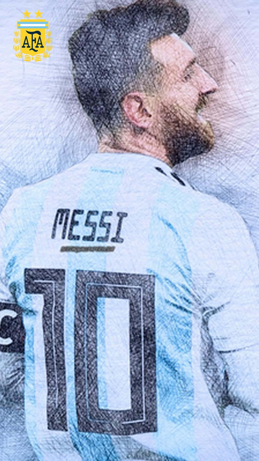 Argentina nummer 10 Messi iPhone Bakgrunner