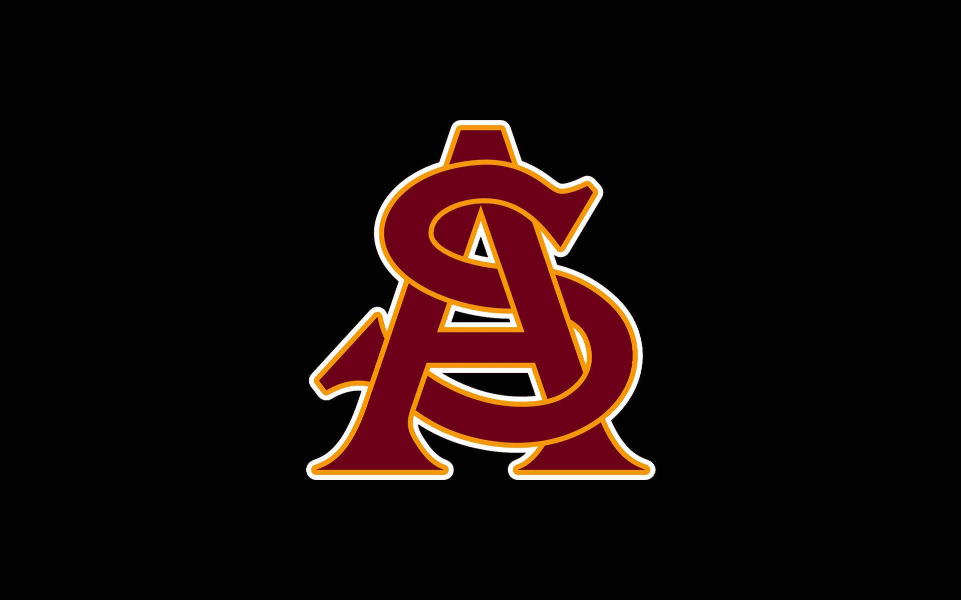 Arizona State Sun Devils Football-lagets logo som skrivebordsbakgrunn.