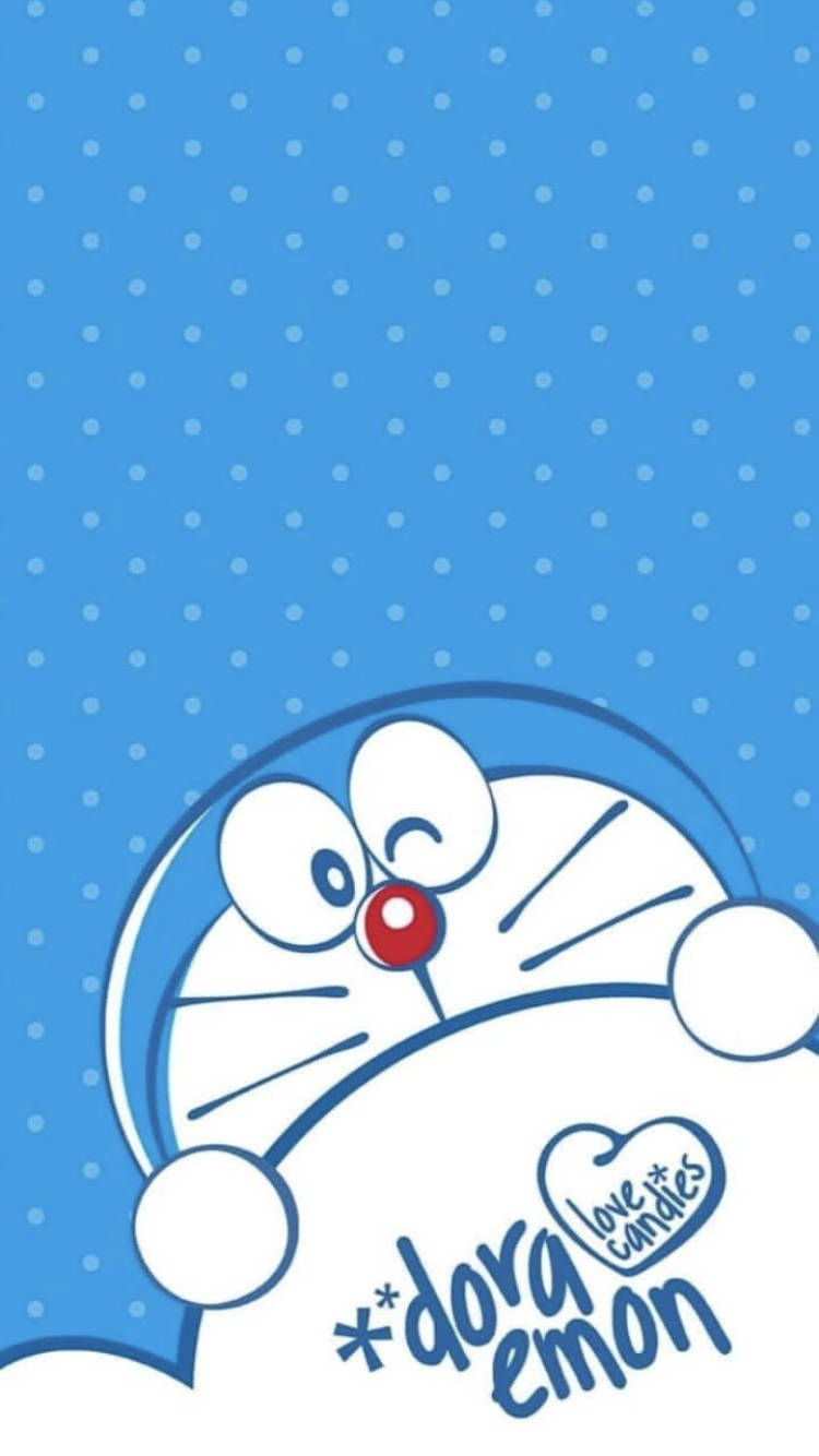Artistisk Doraemon iPhone Digital Kunst Bakgrunner