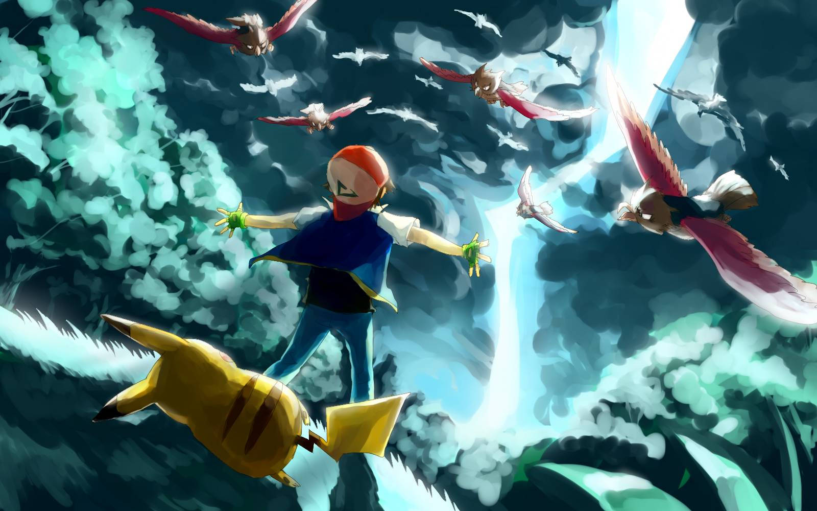 Ash og Pikachu Pokémon Bakgrunner