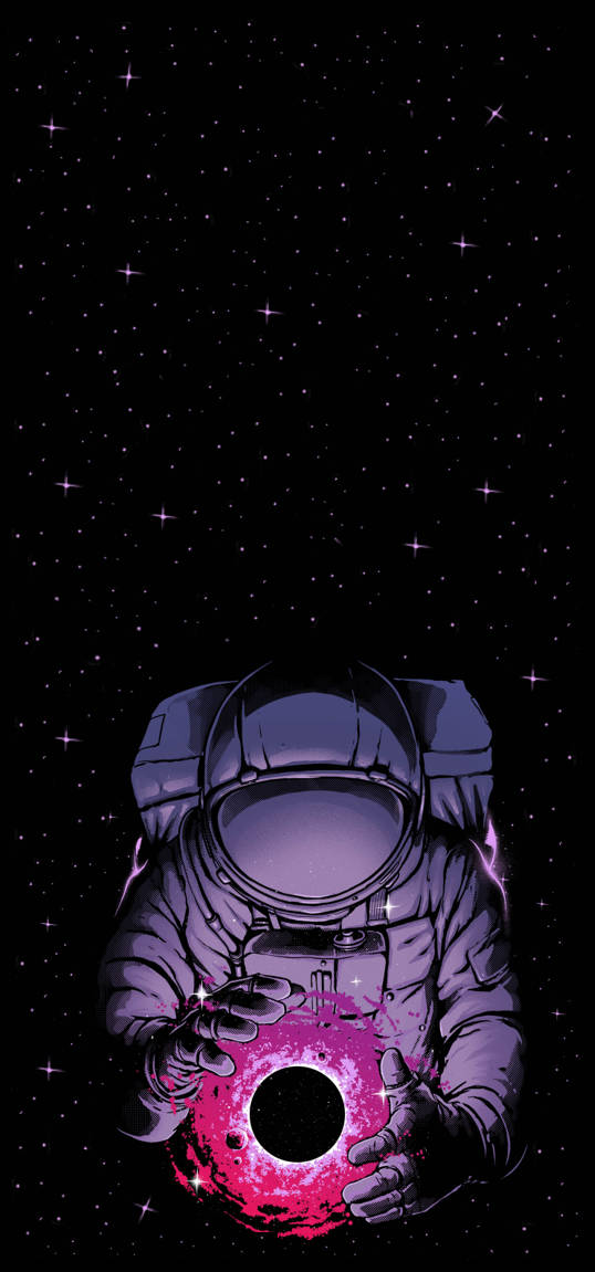 Astronaut Fingerprint Telefon Bakgrunner