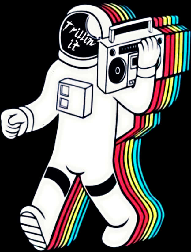 Astronaut med boombox-kunst Bakgrunner