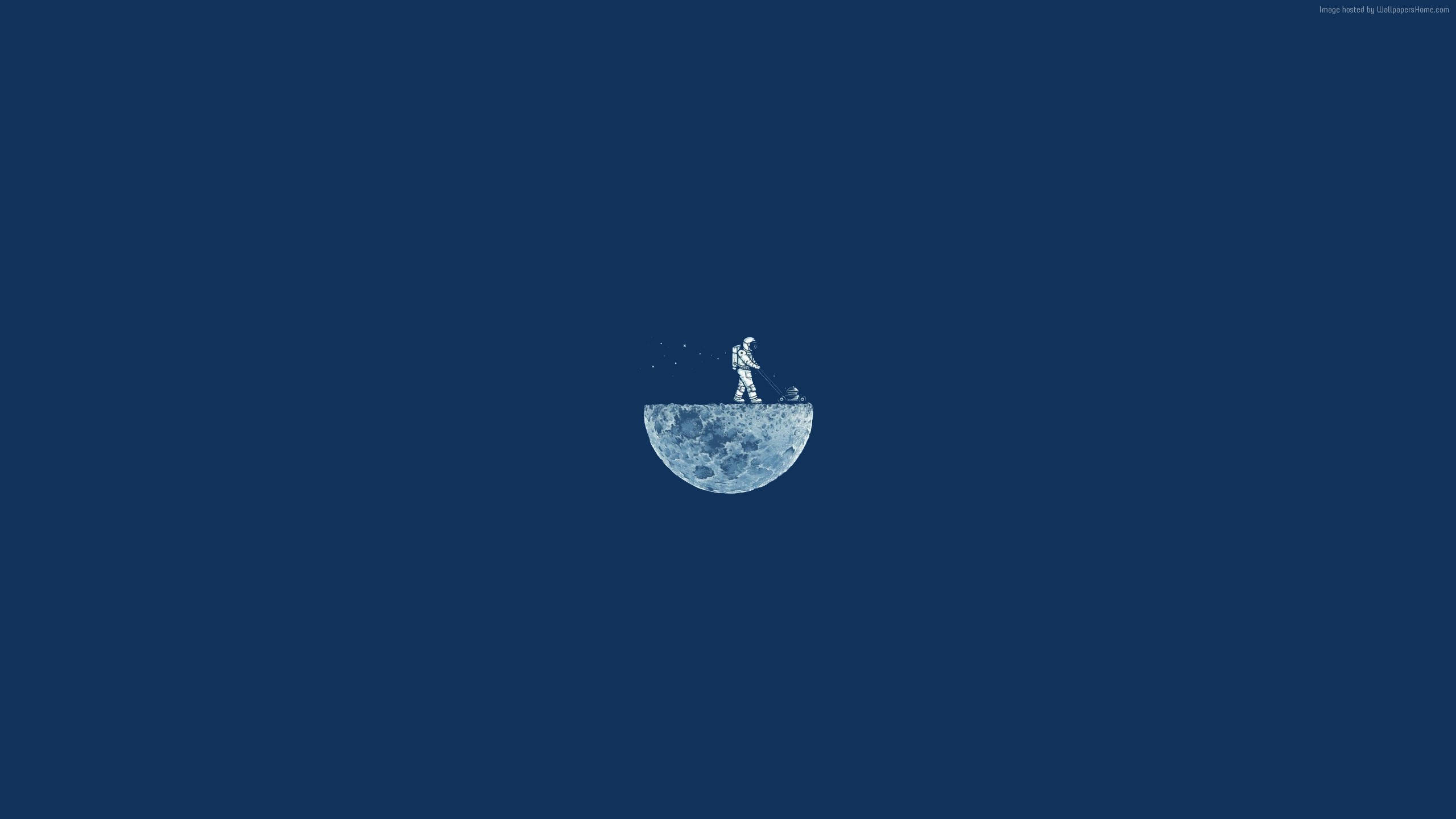 Astronaut som klipper gress minimalistisk estetisk laptop Bakgrunner