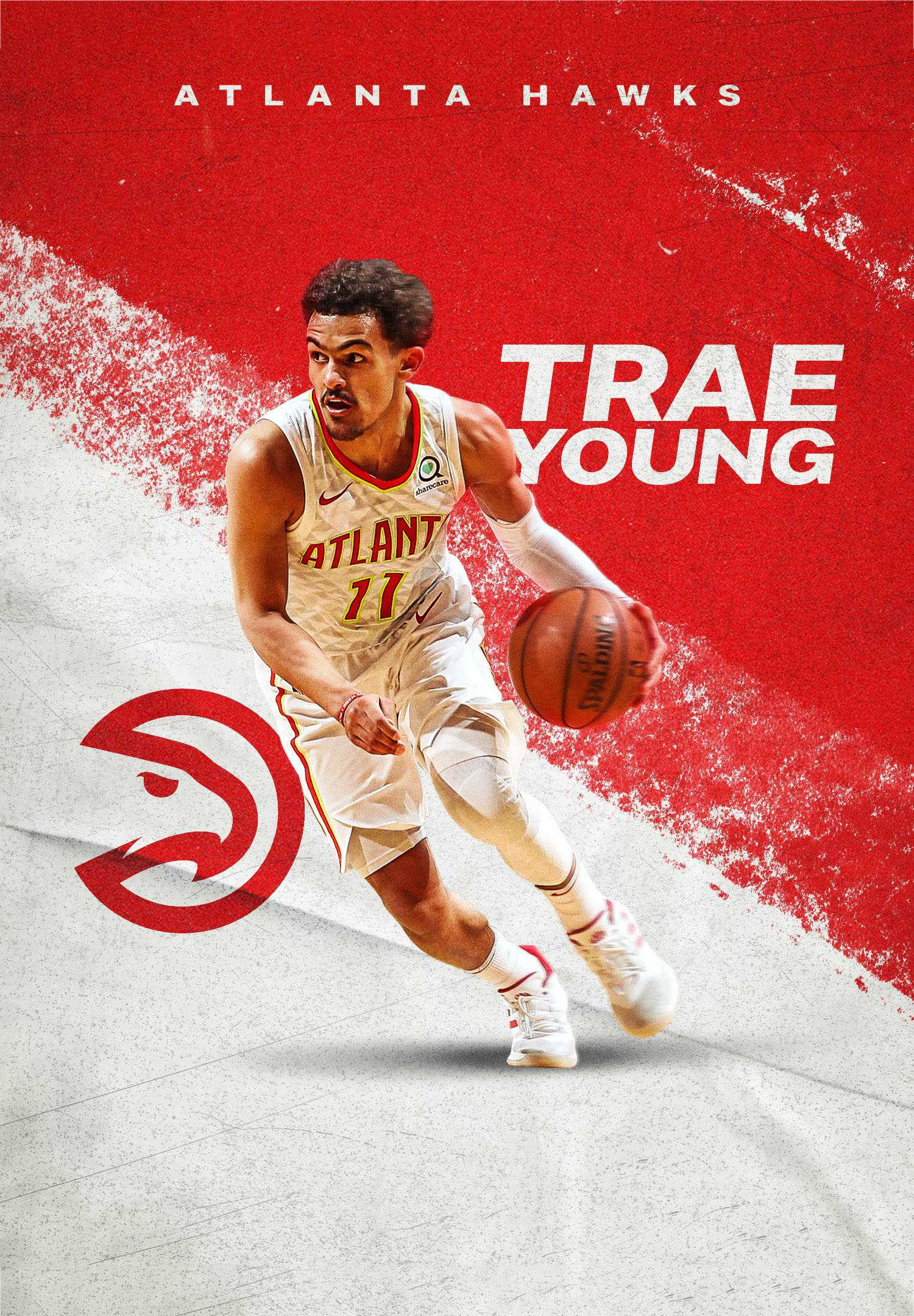 Atlanta Hawks Trae Young Bakgrunner