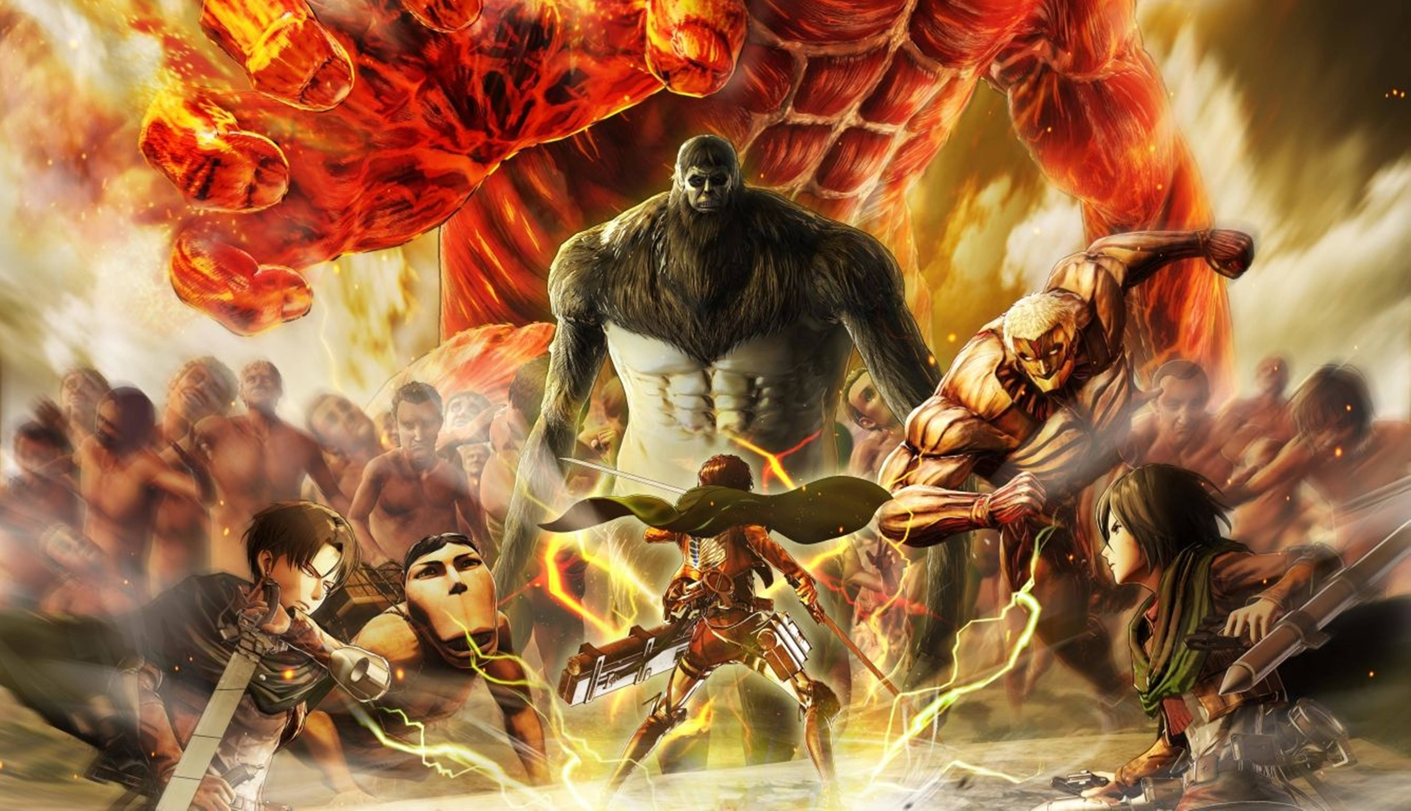 Attack On Titan 4K Menneskeetende Titaner Bakgrunner