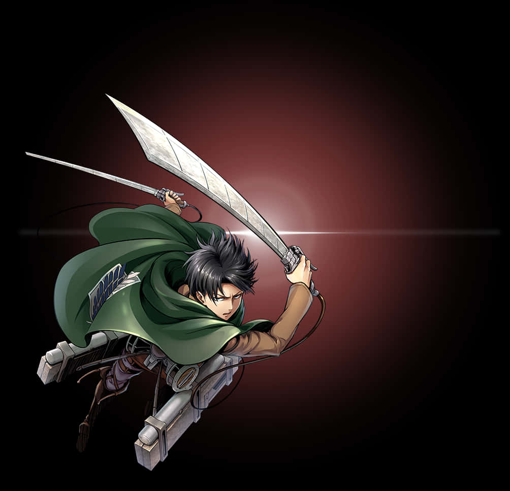 Attack on Titan-karakter i aksjon Bakgrunner