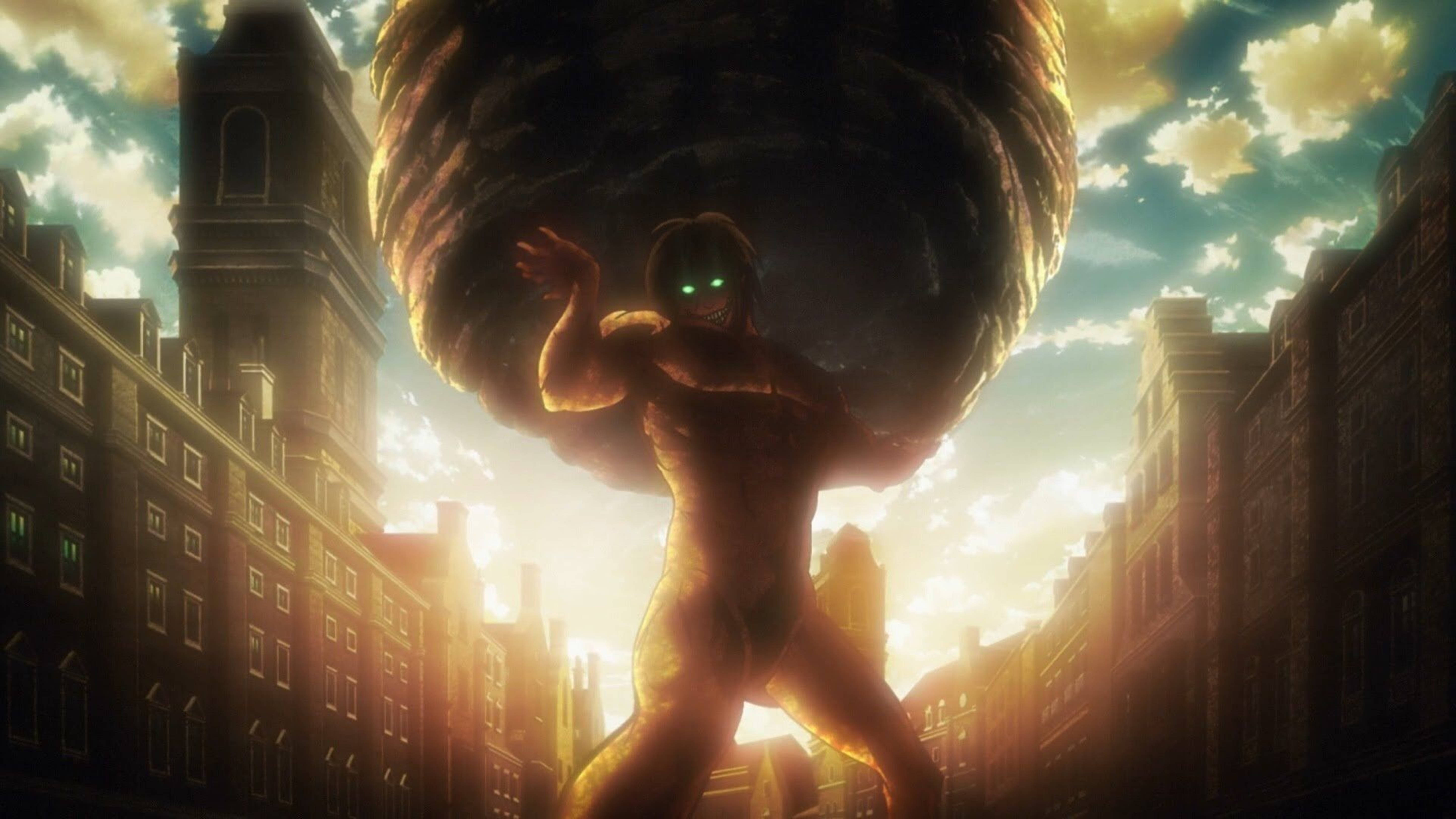 Attack On Titans 4K Steinblokk Bakgrunner
