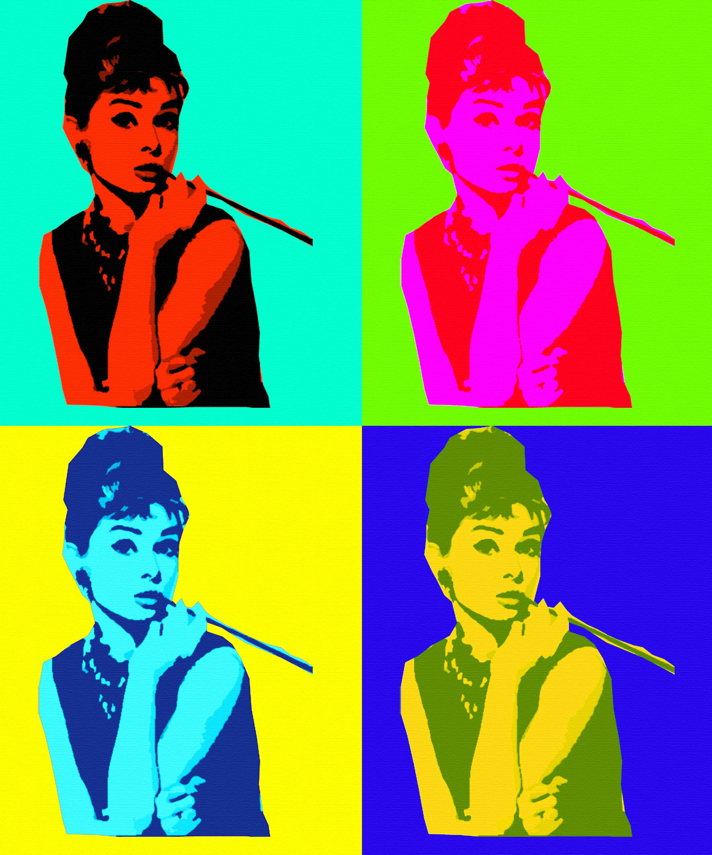 Audrey Hepburn Pop Art Bakgrunner