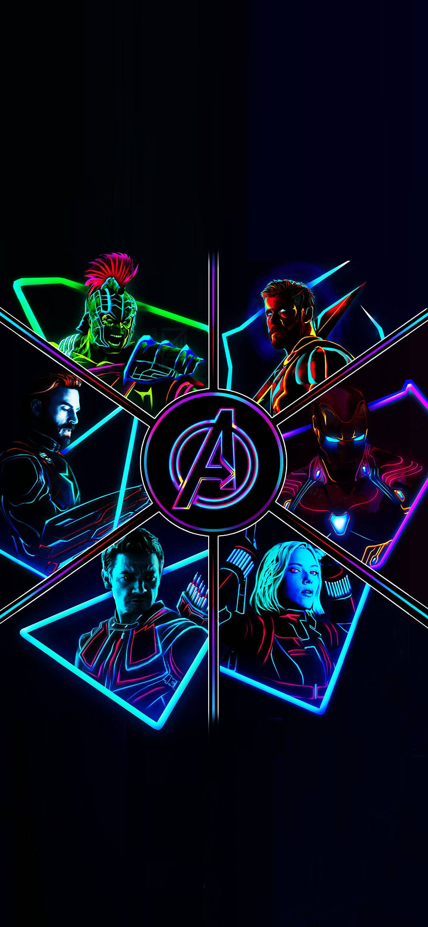 Avengers neonestetisk iPhone Bakgrunner